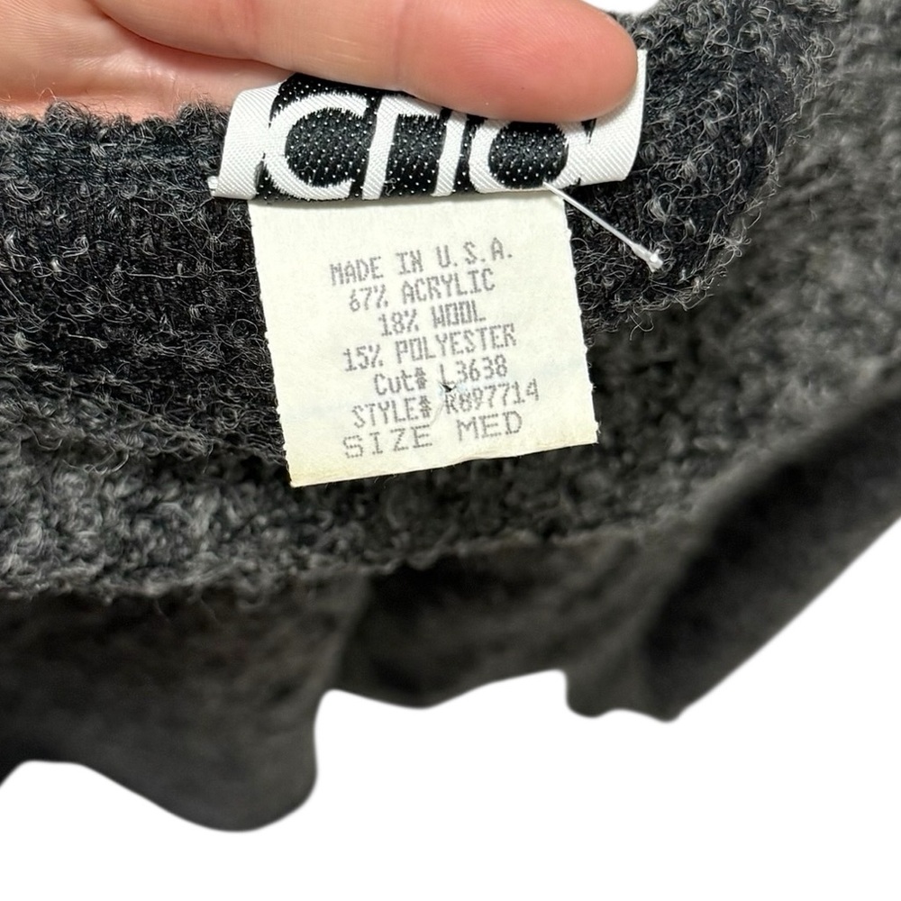 CLIO 80s 90s Vintage Boucle/Nubby Wool Blend Knit Textured Sweater Medium NWOT - Picture 12 of 13